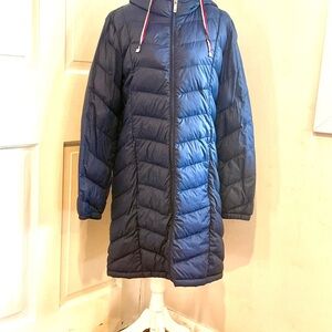 Tommy Hilfiger Women's Navy Hooded Down Puffer Coat